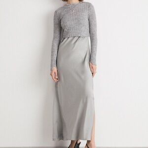 AllSaints Amos Two-Piece Sweater & Satin Dress